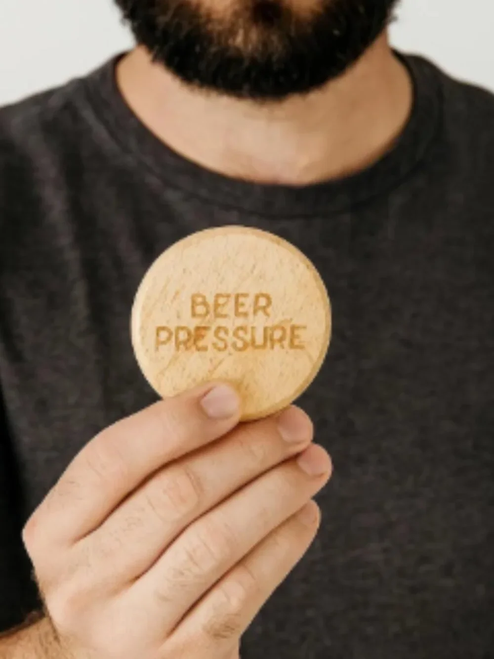 Rustic Wooden Beer Bottle Opener: Funny 